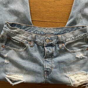 American Eagle Distressed Torn Frayed Skinny Jeans 28 Inch Waist